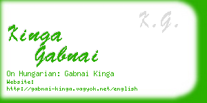 kinga gabnai business card